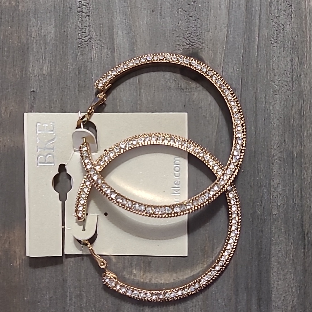 Rhinestone Hoop Earrings